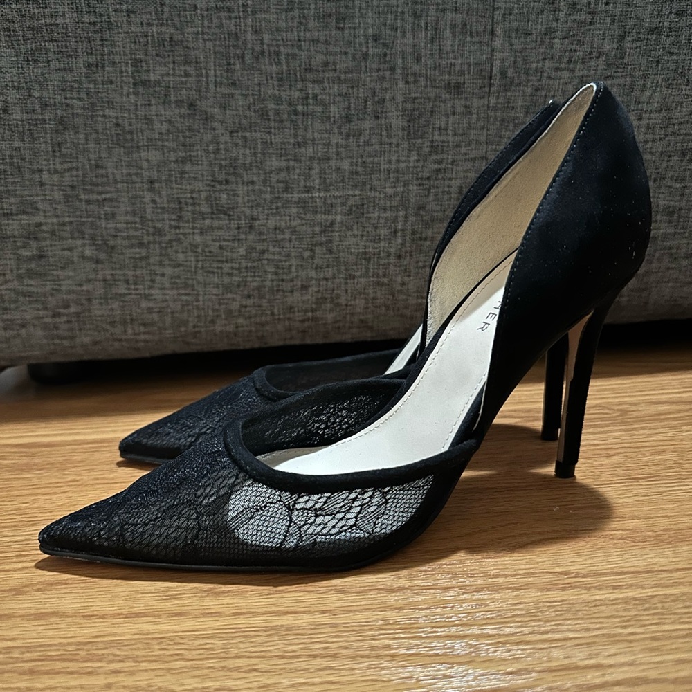 Black Lace Heels
